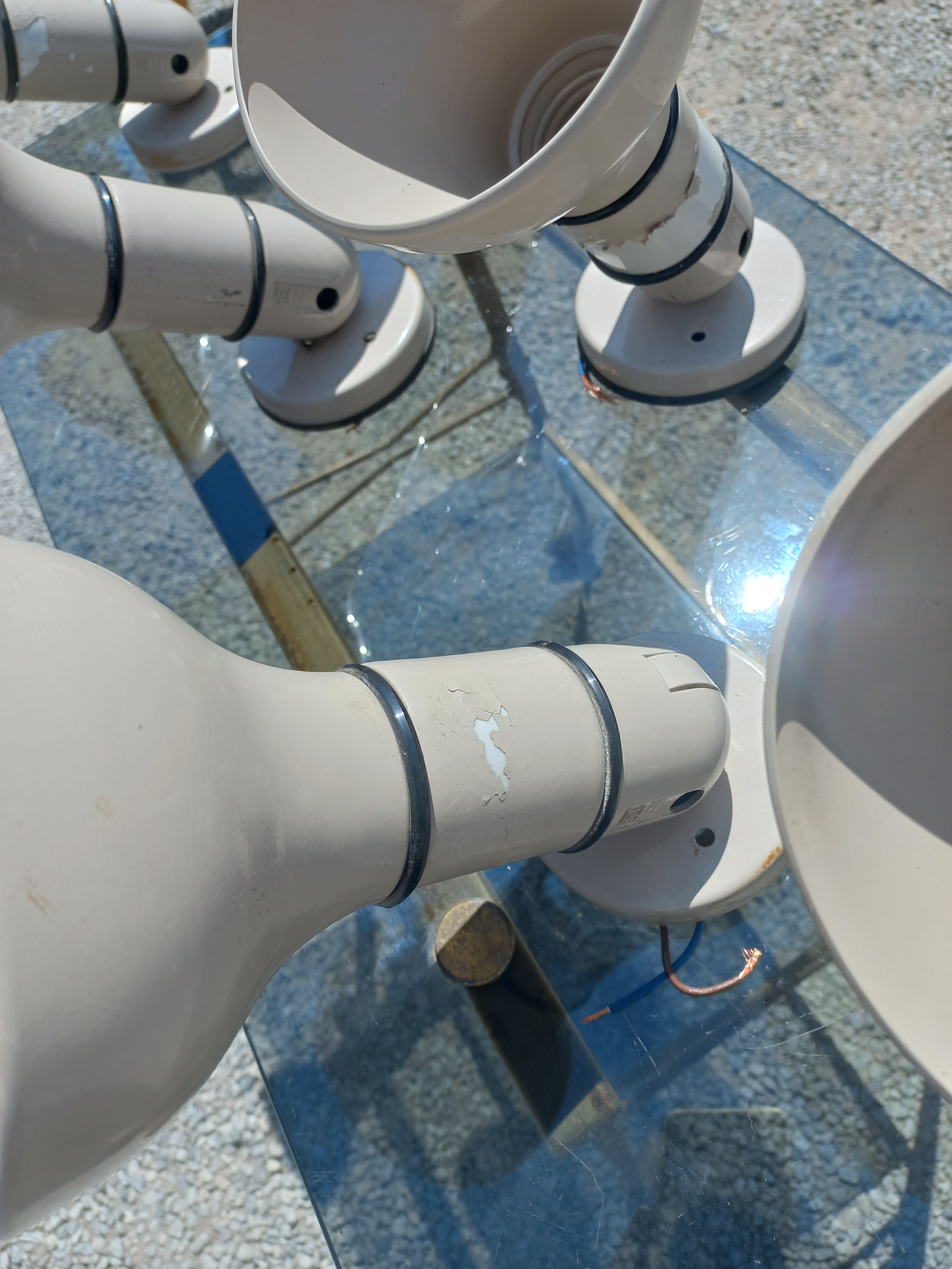 Set of 6 Lita adjustable spotlight wall lamps from the 70s