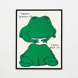 David Shrigley, Frog (front of), Frog (back of) Poster, 2021