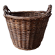 Antique wicker laundry basket