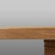 Rustic mid-century French dining table in oak from the 1950s