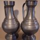 Large vintage pewter jugs