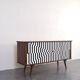 Buffet Op-Art du milieu du siècle, années 1960.