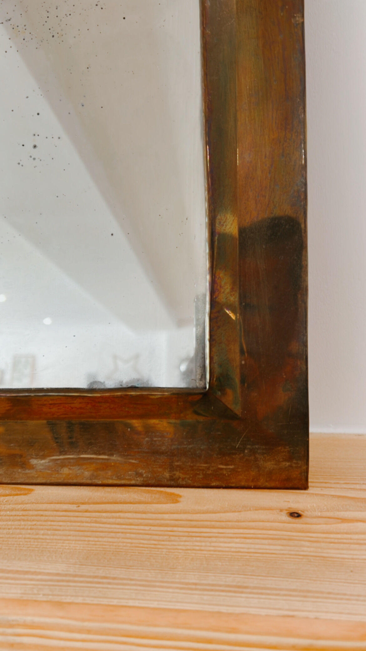 Vintage brass mirror