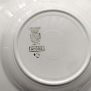Set of 5 mismatched hollow plates Digoin Sarreguemines and Saint Amand