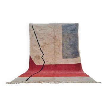 Grand tapis berbère fait main beni mrirt traditionnel 3/4 m