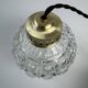 LOT OF 3 OLD VINTAGE BUBBLE GLASS HANGER LIGHTS