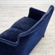 1960s, Danish 2-seater sofa. dark blue furniture velour.