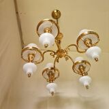 Luste in gilded bronze and analed opalines 80