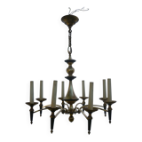 Lustre Empire en bronze et laiton doré