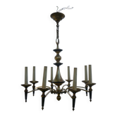 Lustre Empire en bronze et laiton doré