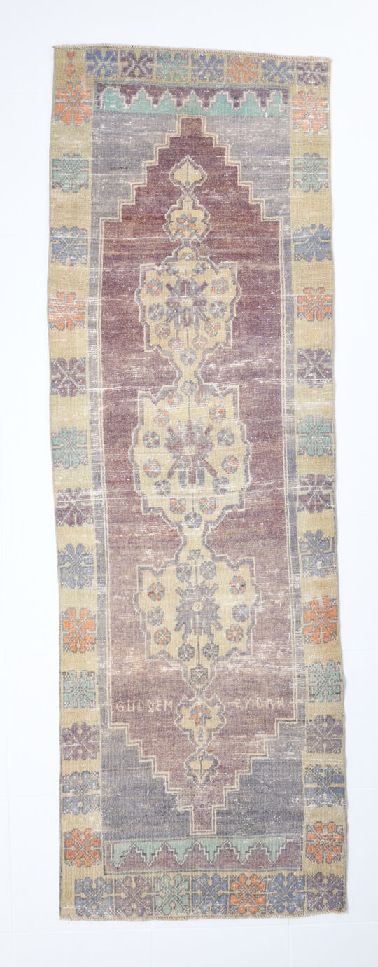 2x8 persian vintage runner rug, 81x252cm