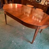 Louis XVI style oval walnut extendable table