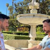 Vintage murano glass vase orange, white brown attributed to carlo moretti