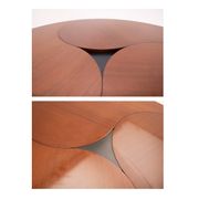 Danish Mid Century Yin-Yang teak extending dining table by Ole Gjerløv-Knudsen and Torben Lind