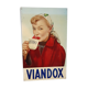Viandox Pin up 1950s enamelled sheet metal plate