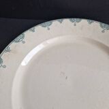 Iron earth; Large round Gien dish, Poitiers model
