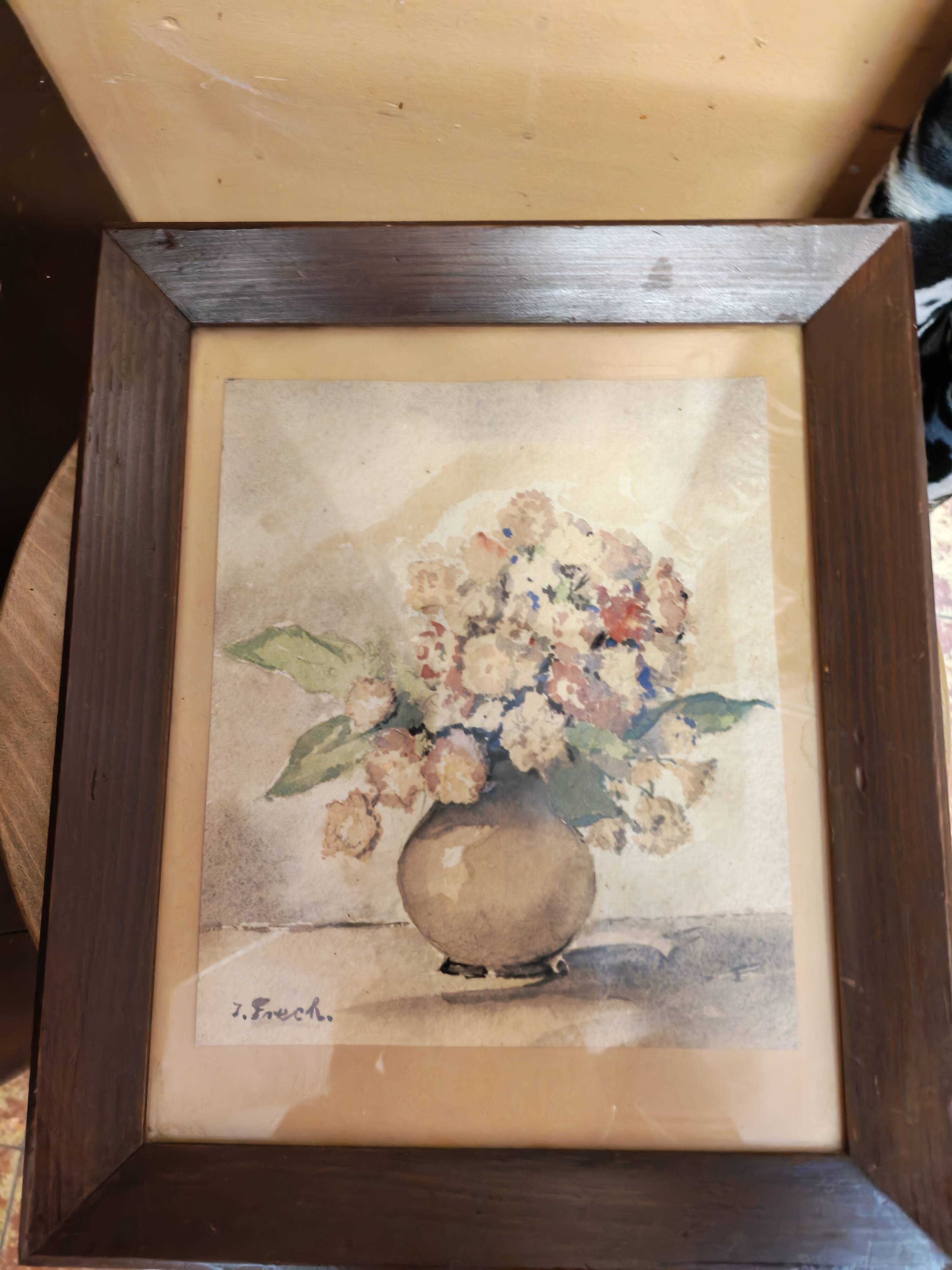 Set of two vintage flower illustrations