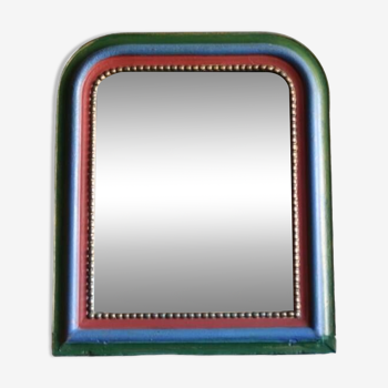 Small Louis Philippe colored patinated mirror