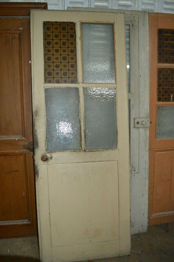 Porte vitrée en sapin