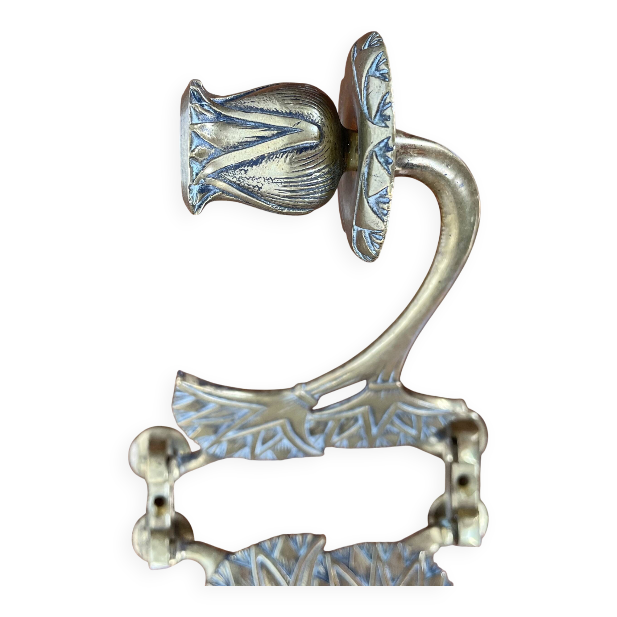 Antique brass wall candle holder – Art Deco double arm wall light