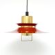 Burgundy Vitrika lamp, Denmark 1960s