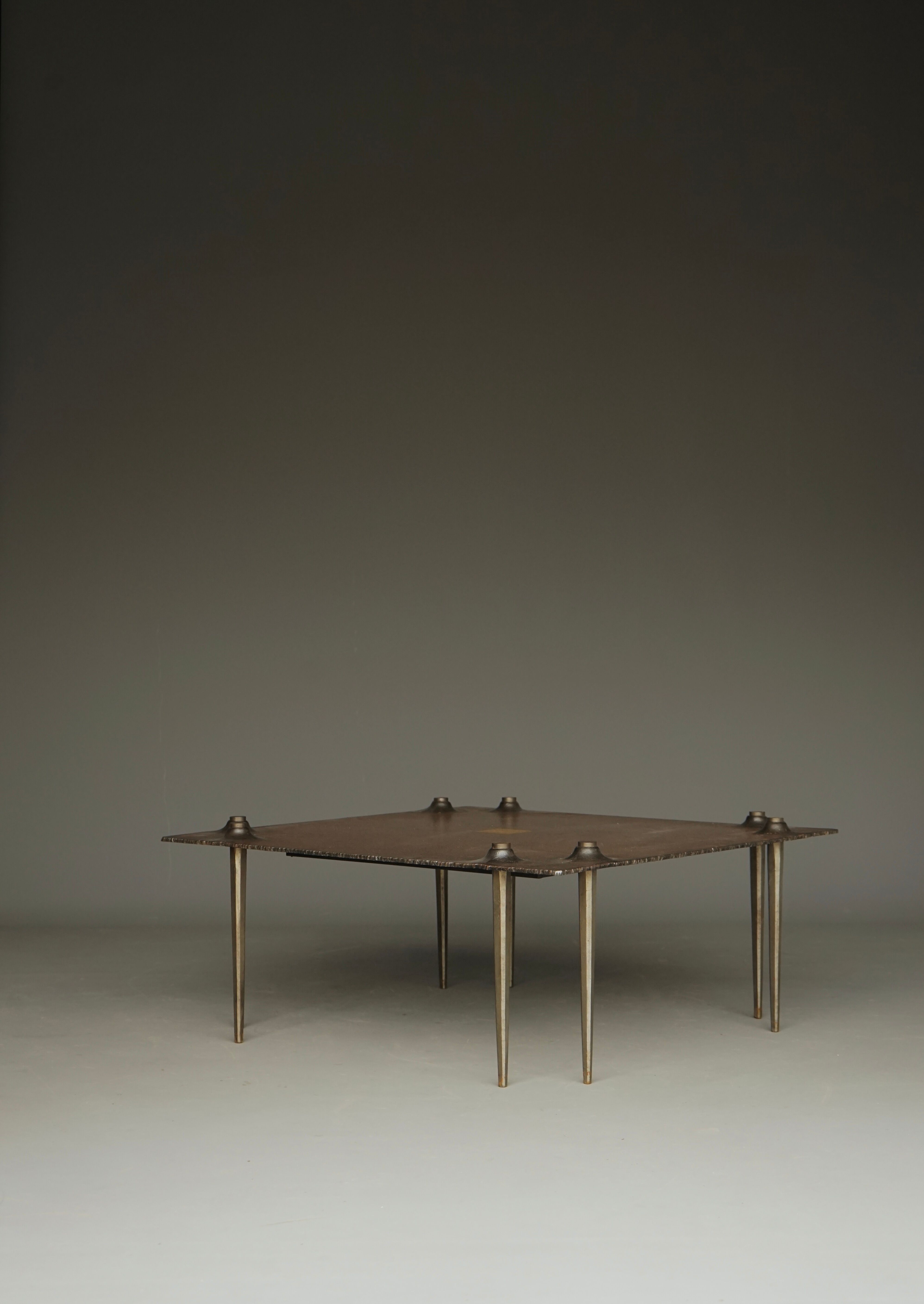 Idir Mecibah brutalist coffee table, Belgium 1997