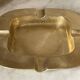 Vintage square brass ashtray