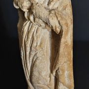 Religious statuette Holy Virgin Sacred Heart in plaster nineteenth century