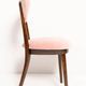 Pink Heart Mid-Century Cotton Velvet Chair, Europe, 1960s