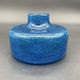 Vintage cobalt blue bubble glass vase – 1960s Scandinavian design
