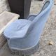 Chauffeuse velours bleu lagon