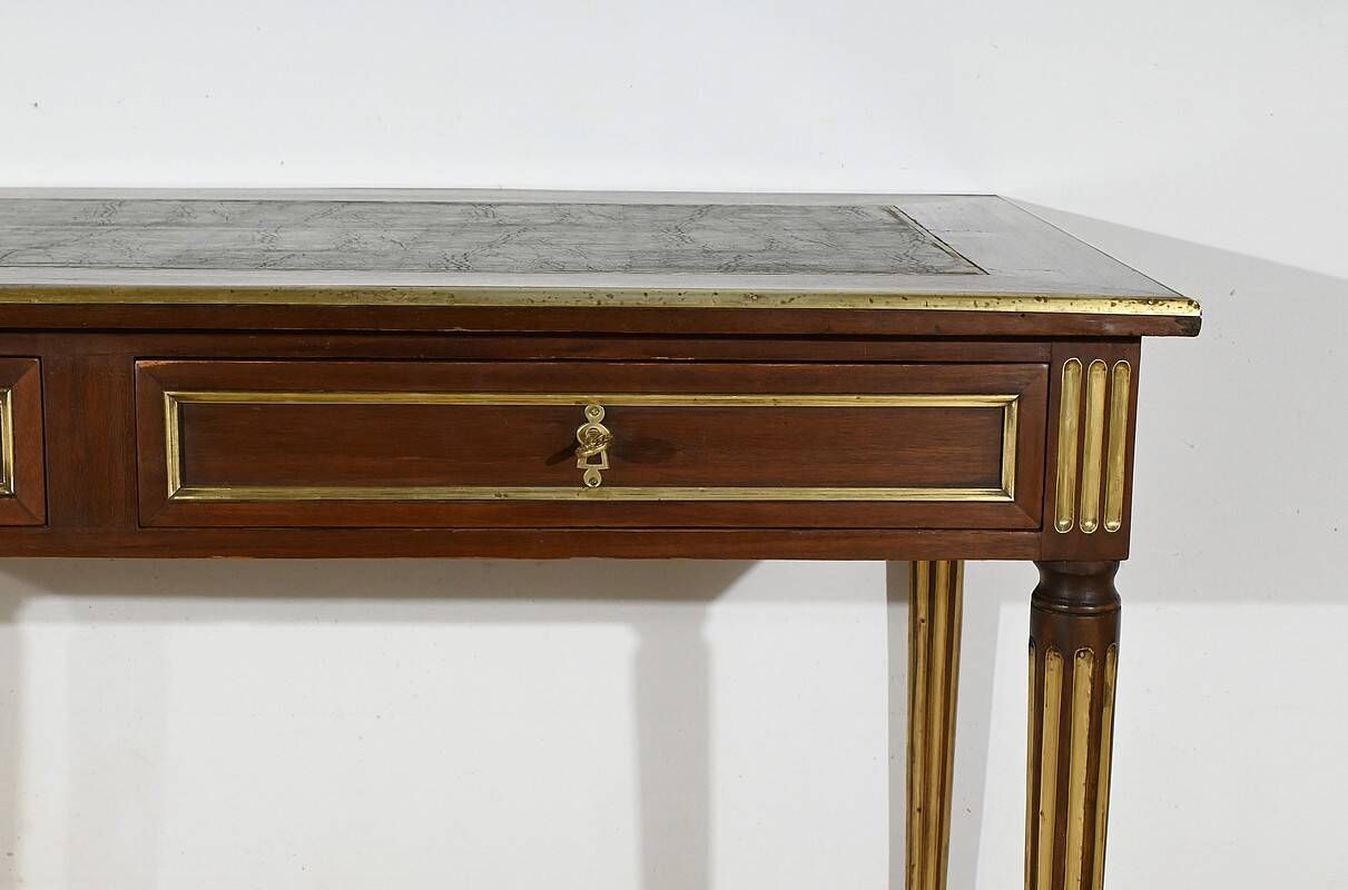 Mahogany Bureau Plat, Louis XVI style - 2nd part of the 19th century