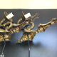 Pair of bronze applique 1 light