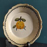 Antique hand painted French plate, Nevers ceramics, 18th century