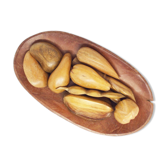Solid wood fruit basket