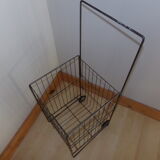 Metal cart on vintage wheels