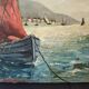 Oil on canvas of a Mediterranean seascape signed MG – 1950s/70s