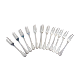 Set of 12 Cristofle Gallia two-tooth forks.