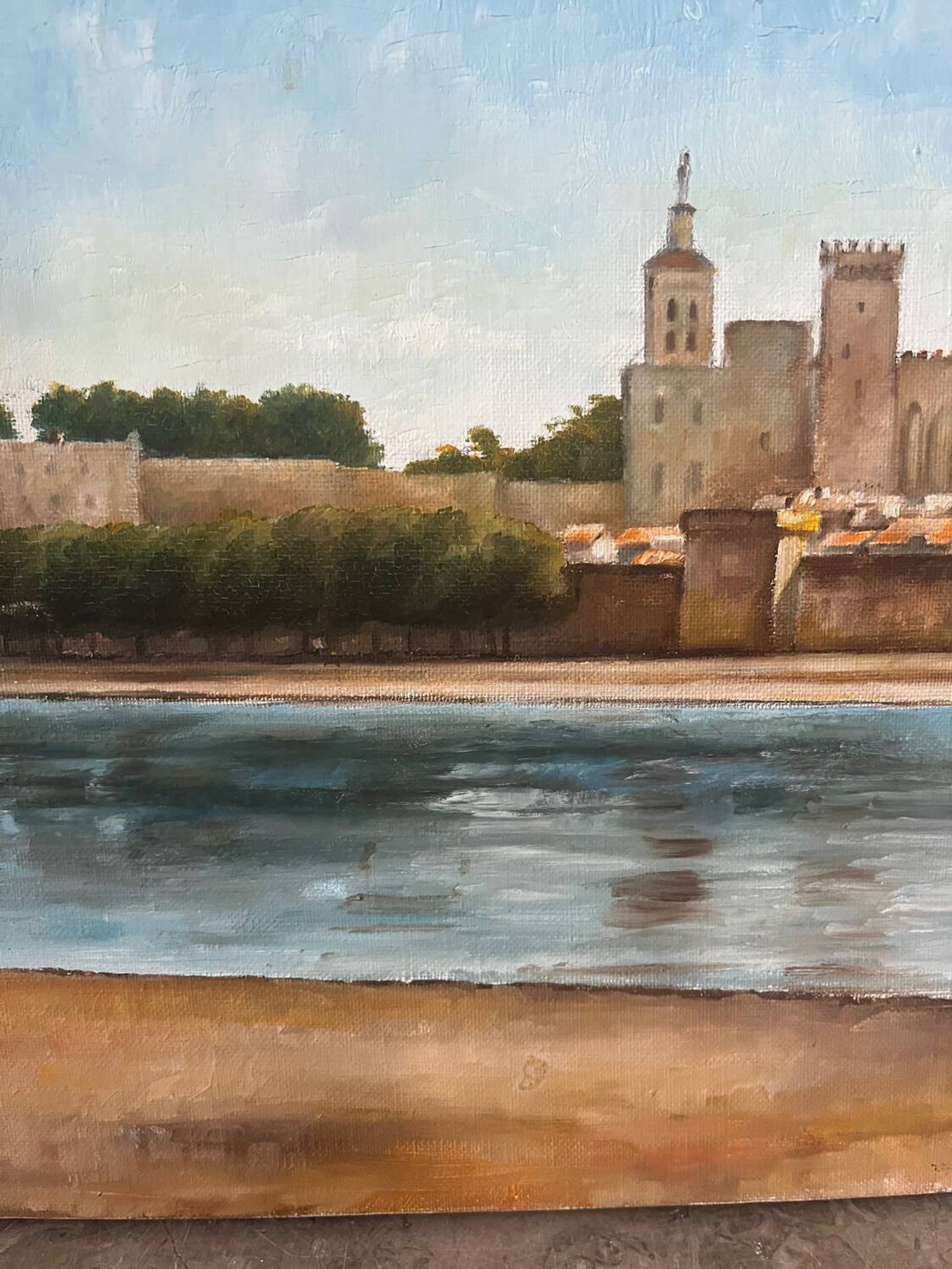 The Avignon Bridge, signed L. Baudoin, 1971