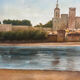 The Avignon Bridge, signed L. Baudoin, 1971
