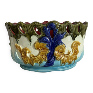Jardinière ancienne - barbotine art