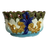 Antique jardinière in majolica Art Nouveau 32 cm