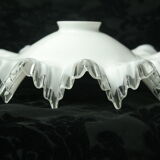 Toothed white opaline lampshade 30s