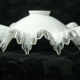 Toothed white opaline lampshade 30s