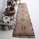 Red and orange vintage runner rug, 370x82cm