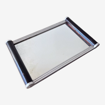 Plateau miroir rectangulaire Art Déco