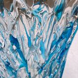 Blue and transparent vase - Costantini - 80s - Murano