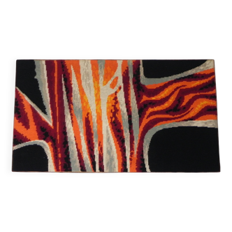 Vintage wall hanging, tapestry Fire 76 x 135 cm, 70s