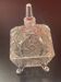 Sucrier drageoir en verre taillé 18 cm