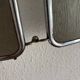 Vintage 1960s Arpin silver triptych barber mirror - 28 x 70 cm